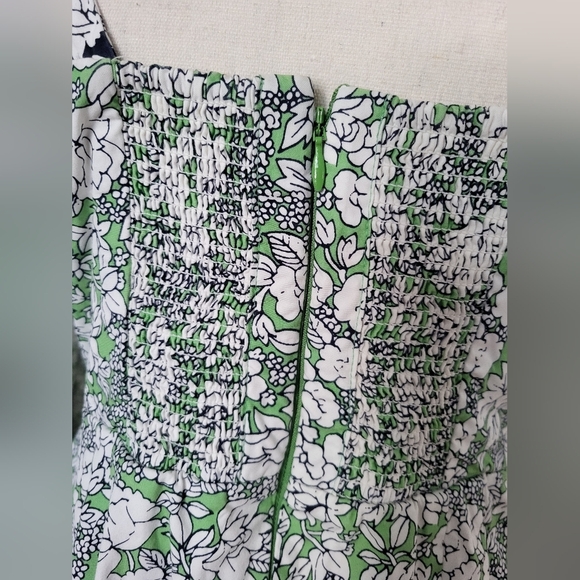 Anthropologie/Maeve Floral Green and White Dress - Picture 8 of 10